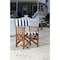 Whitecap Hemingway Director's Chair with Navy/White Striped Cushion Seat 61050 - alternate 4